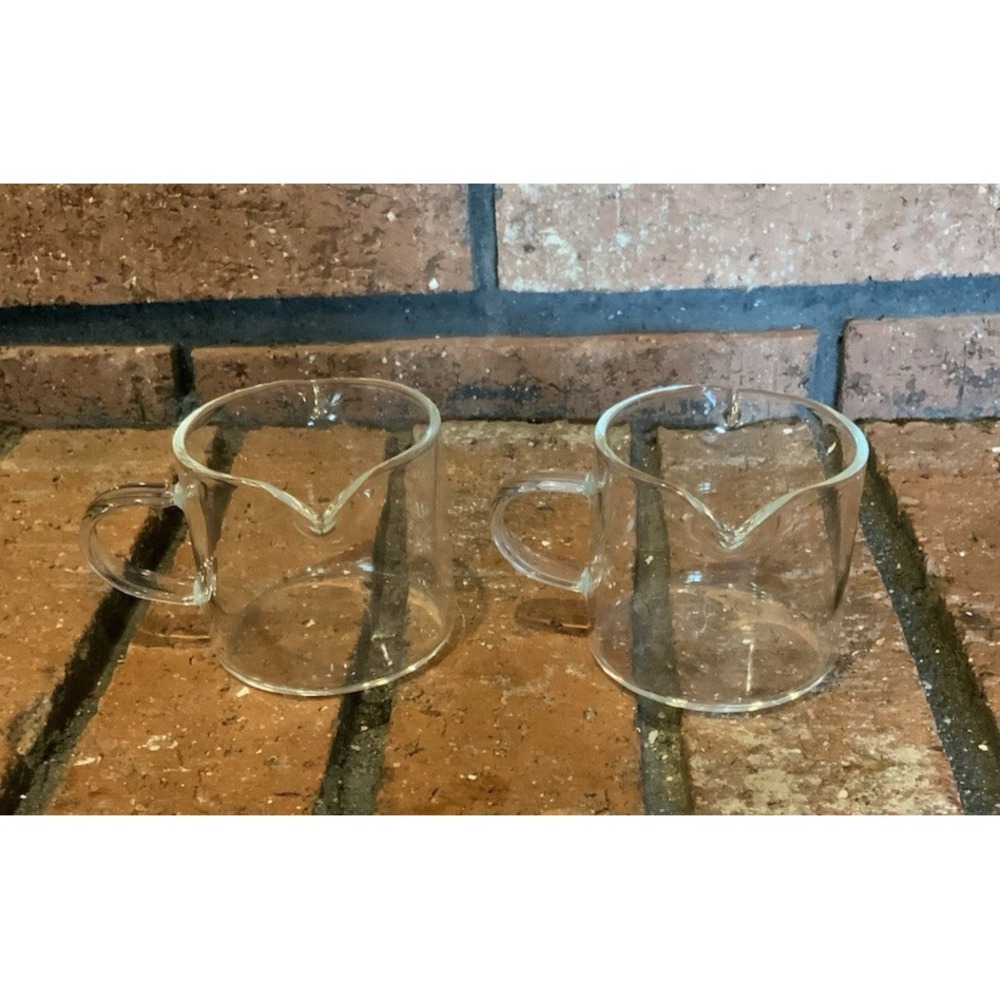 Shot Glasses Clear Expresso Parts Double Spout Milk Cup 2 Pack